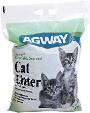 Agway Scoopable Scented Cat Litter All Natural 30lb - Litter Box (358x500), Png Download