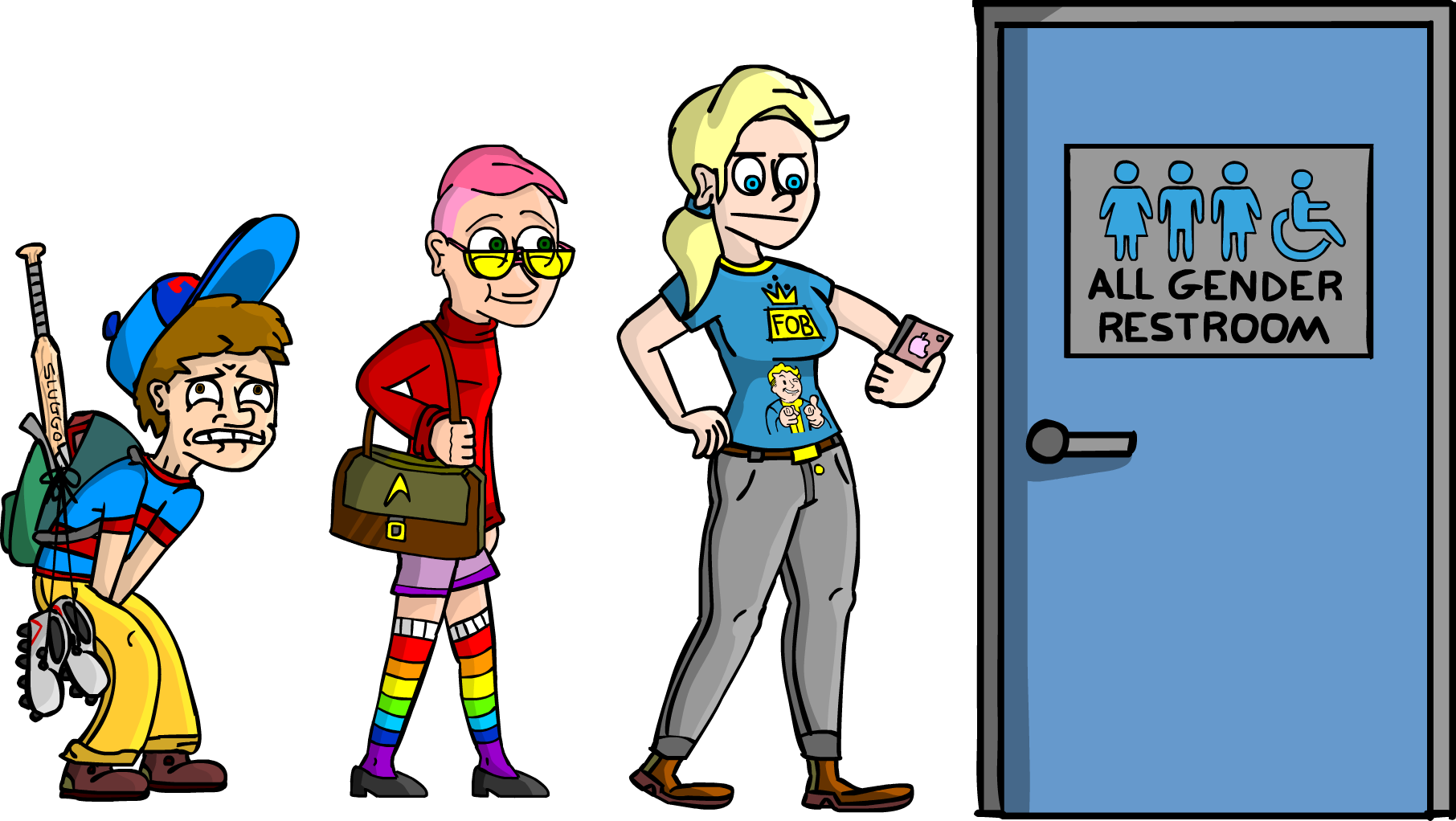 Tamnews Restroom - No Gender Neutral Bathrooms (1812x1022), Png Download