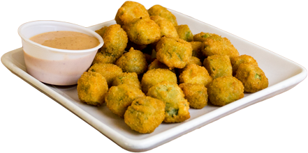 Fried-okra - Pakora (468x267), Png Download