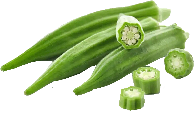Fresh Okra 1kg - Emerald Okra - 100 Seeds - Spineless (800x800), Png Download