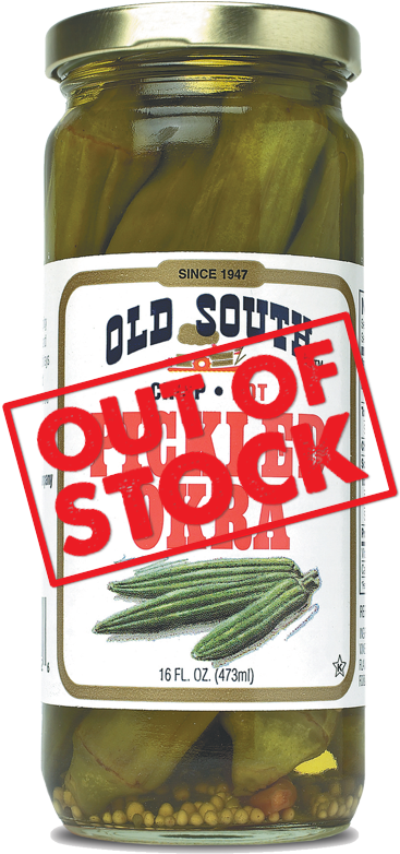Pickled Okra Hot Out Of Stock - Old South Pickled Okra, 64 Fl Oz (377x800), Png Download