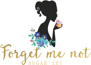 Forget Me Not Sugar Art (444x309), Png Download