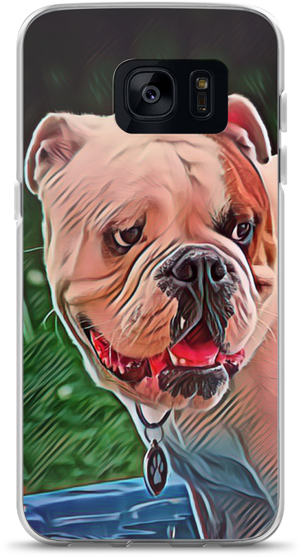 English Bulldog Samsung Case - Pug (1000x1000), Png Download