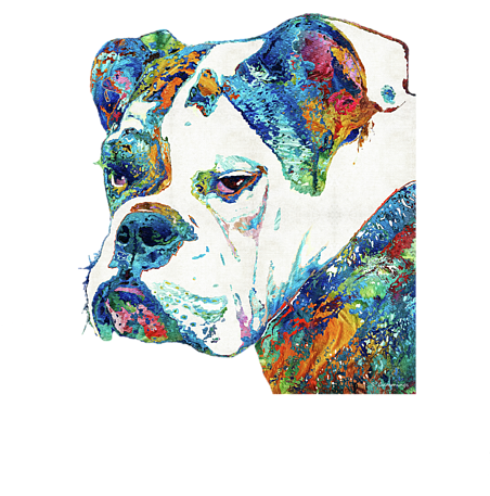 Click And Drag To Re-position The Image, If Desired - Colorful English Bulldog Art By Sharon Cummings (452x700), Png Download