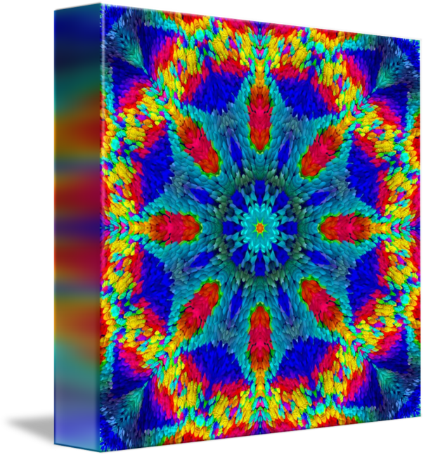 "feather Duster Mandala" By Richard Jones, Noda - Motif (606x650), Png Download