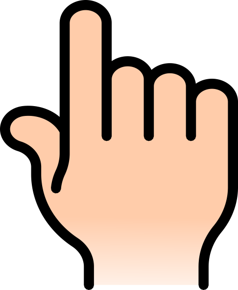 Finger Pointing Image Png (486x593), Png Download