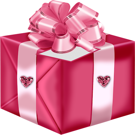 Pink Present - Pink Gift Box Clip Art (450x453), Png Download
