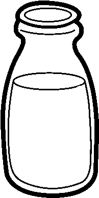 Milk Bottle Coloring Page - Garrafa De Leite Desenho (600x470), Png Download