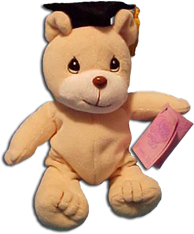 Precious Moments Tender Tail Bean Bag Plush Graduation - Teddy Bear Graduation Png (700x836), Png Download