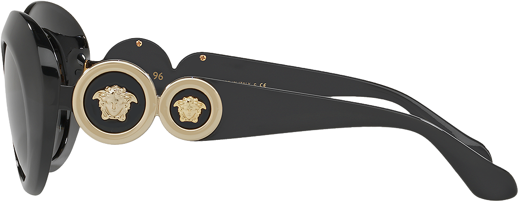 Black Oval Frame Png - Versace Ve4329 Gb1/87 53 Sunglasses (1425x2000), Png Download