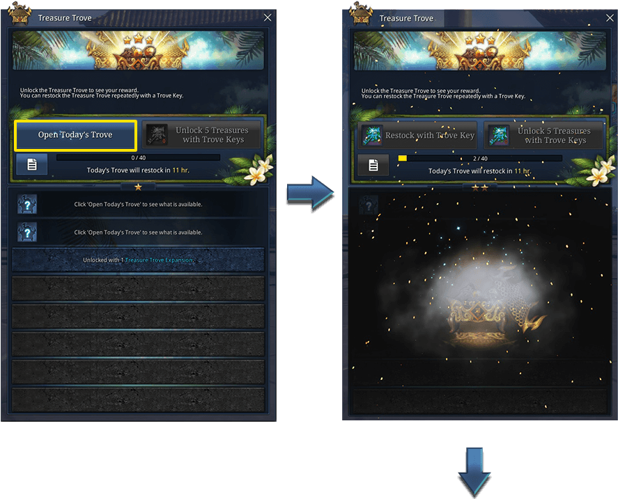 Six Additional Treasure Trove Slots Can Be Opened With - Dark Emissary Illusion Weapon Chest (900x720), Png Download