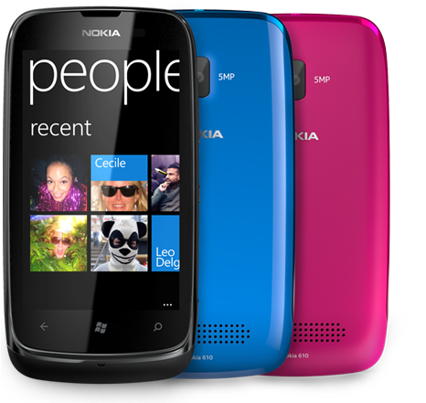 Nokia Lumia - Nokia Lumia 610 - 8 Gb - Black - Unlocked (497x453), Png Download