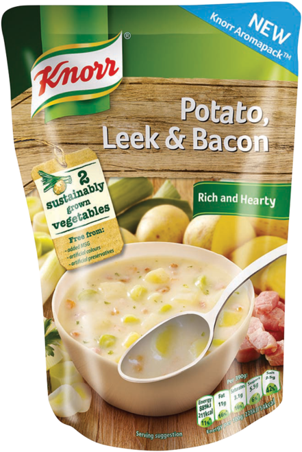 Knorr Potato Leek & Bacon Soup 390g - Knorr (800x800), Png Download