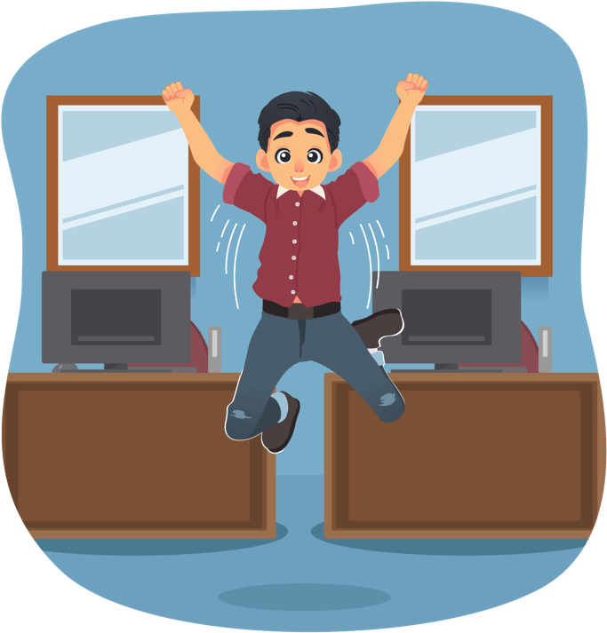 Man Jumping For Joy - Man (750x750), Png Download