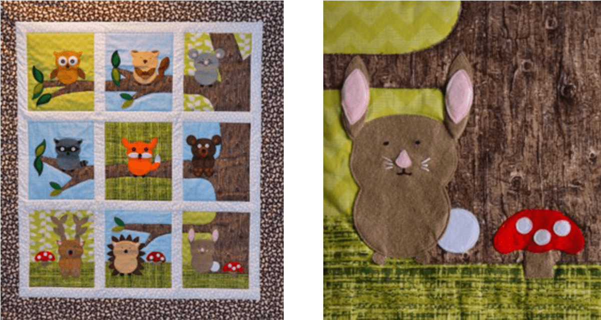 Forest Friends Quilt - Forest (1200x800), Png Download