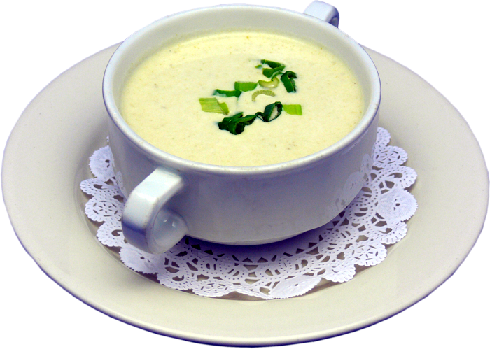 Chilled Sorrel, Potato, And Leek Soup Recipe Dishmaps - Leek And Potato Soup (700x499), Png Download