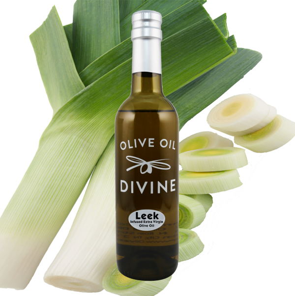 Leek Infused Extra Virgin Olive Oil - Olive Oil (600x603), Png Download