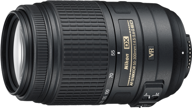Nikon Af-s Dx Nikkor 55-300mm F/4.5-5.6g Ed Vr Lens (700x595), Png Download