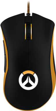 Pc Mouse Wired Overwatch - Overwatch Razer Deathadder Chroma Gaming Mouse - Pc (350x438), Png Download