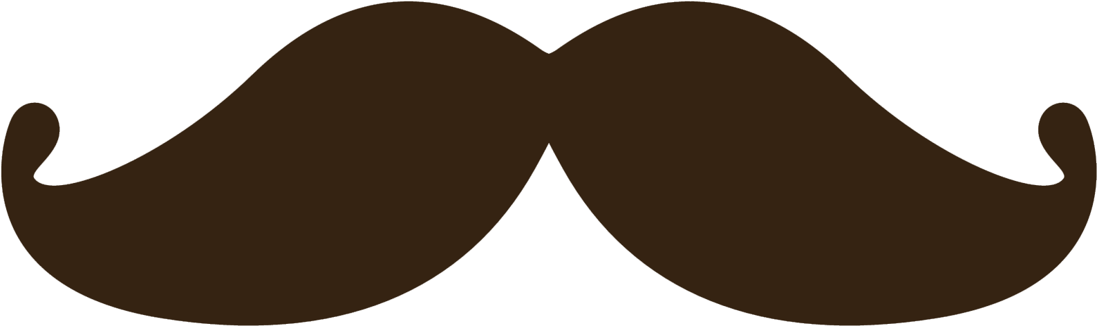 Mustache - Transparent Mustache Clip Art (1686x522), Png Download