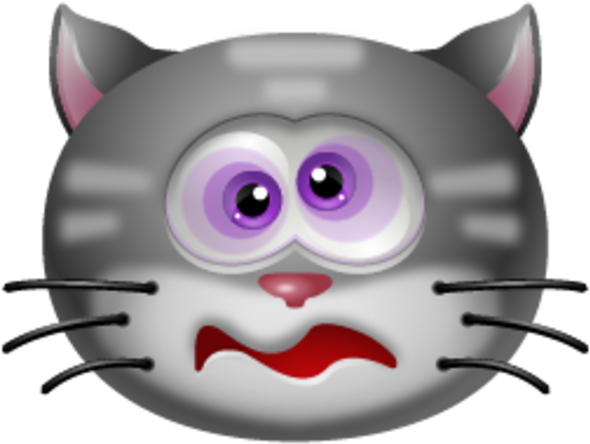 Cat Dizzy Icon - 黑 貓 Q 版 (600x600), Png Download