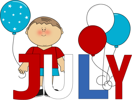 Month Of July Clipart - July Clip Art (450x342), Png Download