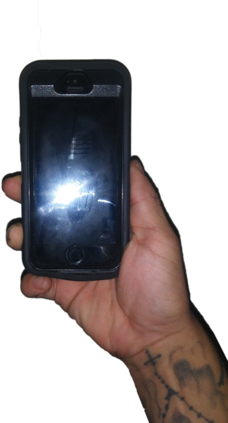 Hand With Phone - Iphone (450x600), Png Download
