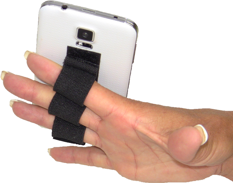 3-loop Phone Grip - Lazy-hands 3-loop Phone Grip - Fits Most - Black (800x800), Png Download