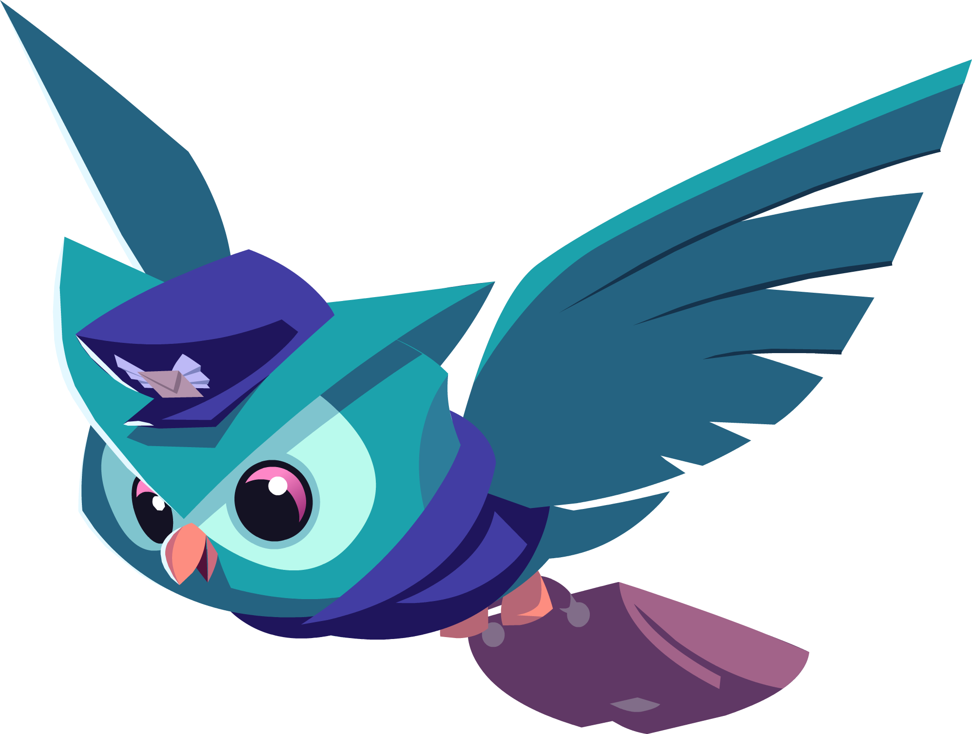 Owl Carrying Bag - Flying Owl Animal Jam Png (1994x1507), Png Download