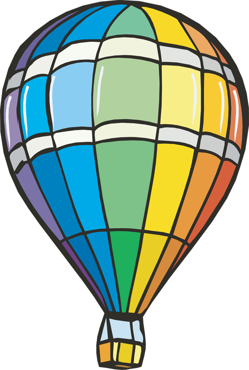 Hot Air Balloon Clipart 4th July - Hot Air Balloon Transparent Background Clipart (505x750), Png Download