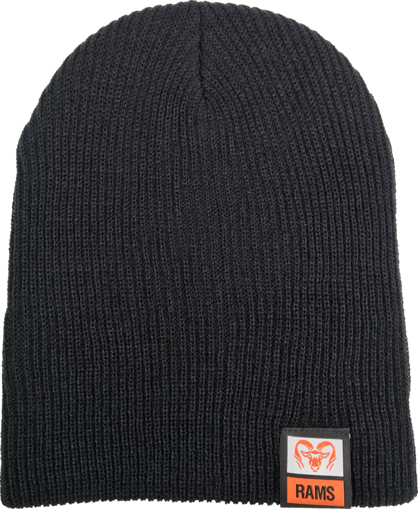Rams Ram Head Slouch Knit Beanie Hat - G-clef (840x1023), Png Download