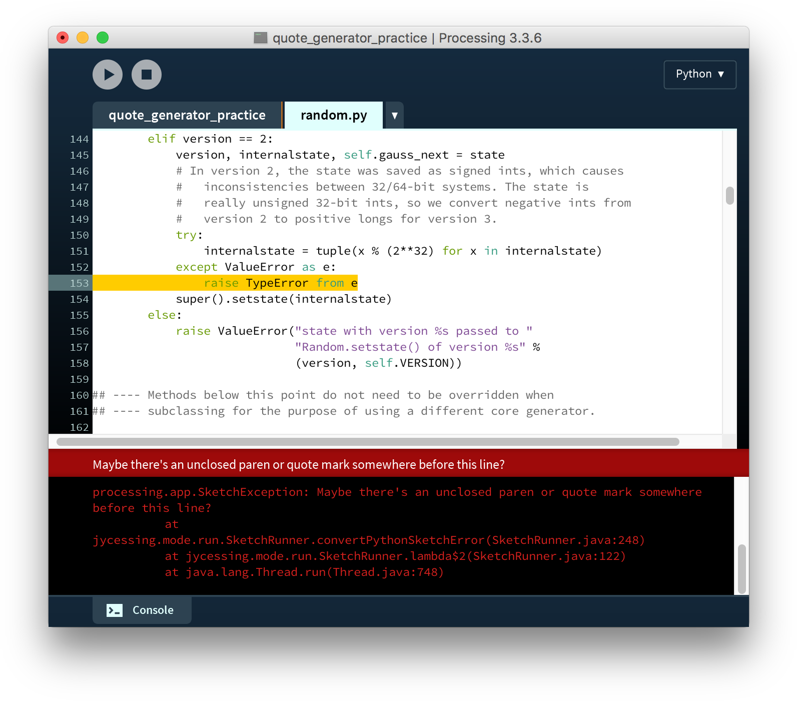 Error Related To The Randval Function - Processing 3 (1624x1424), Png Download