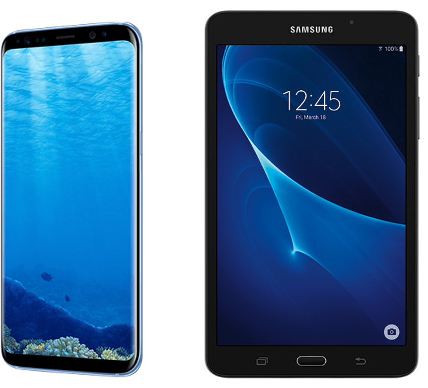 Samsung Galaxy S8 Plus, 64gb - Coral Blue (965x781), Png Download