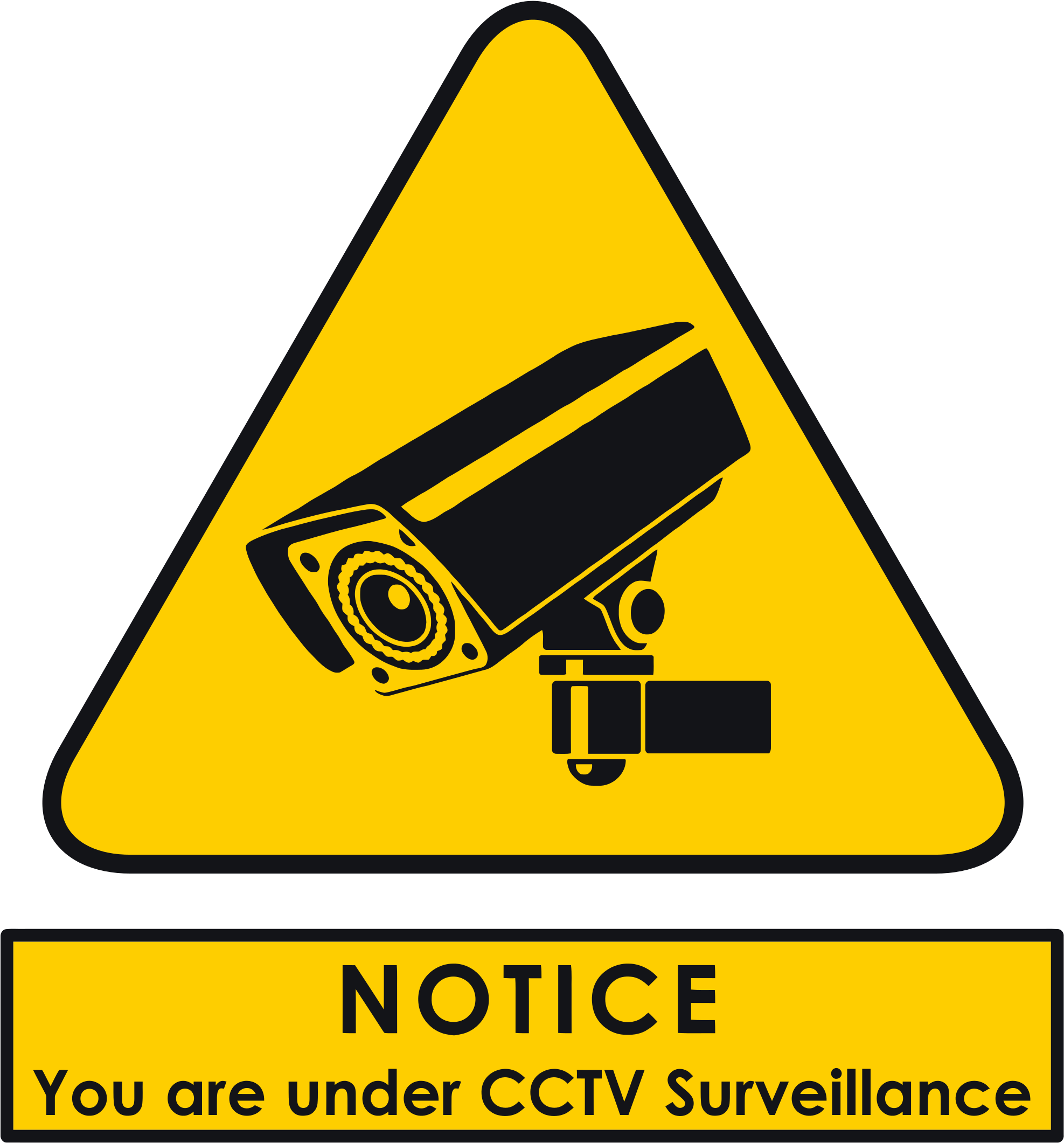Open - Premises Is Under Cctv Surveillance (2000x2215), Png Download