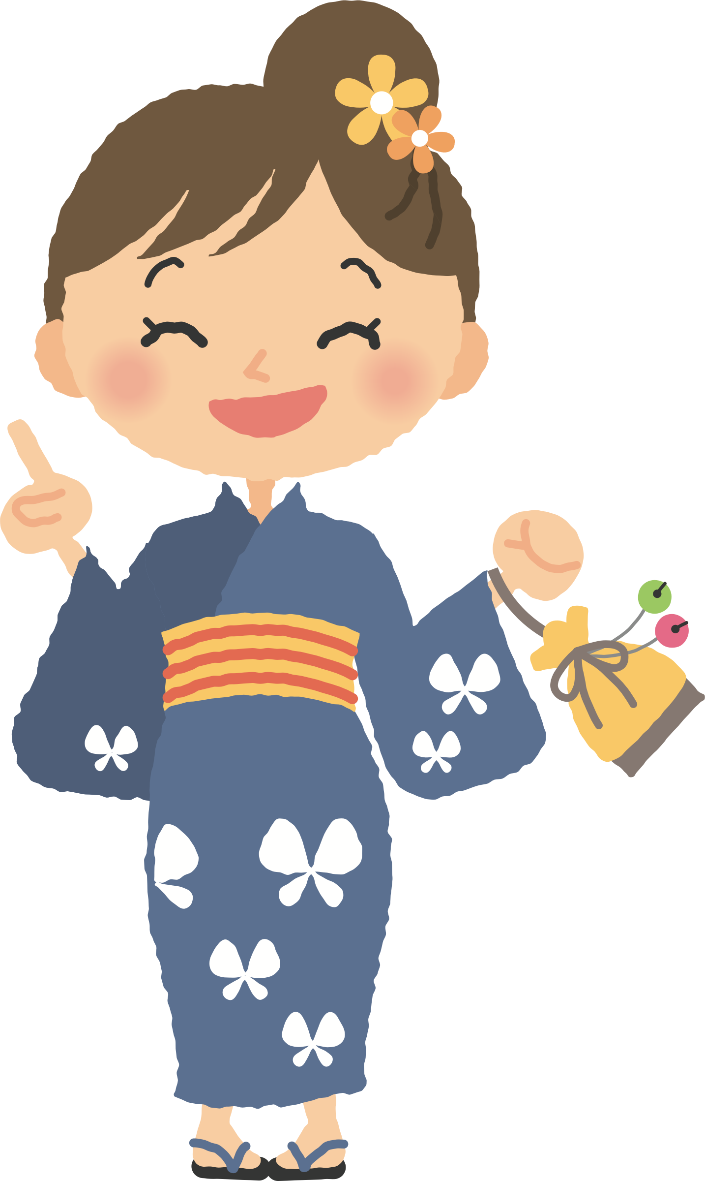 Big Image - Japan Yukata Png (1434x2400), Png Download