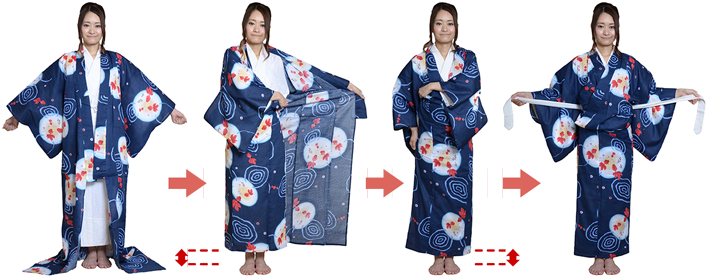 You Should Use A Kimono Cord , Which You Tie Around - Tie A Kimono (730x285), Png Download