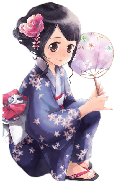 Kimono Girl Render Photo Kimonogirl - Girl (499x702), Png Download