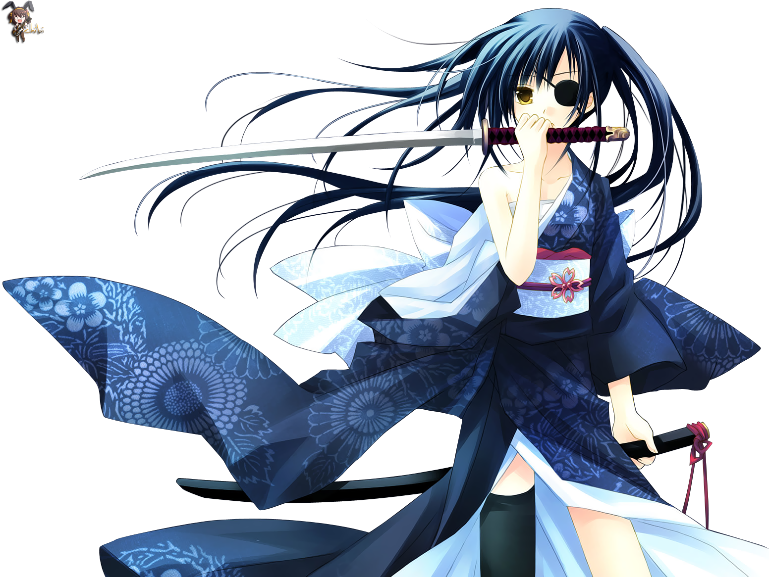 07 Dec 2010 - Anime Girl Holding Sword (1600x1200), Png Download