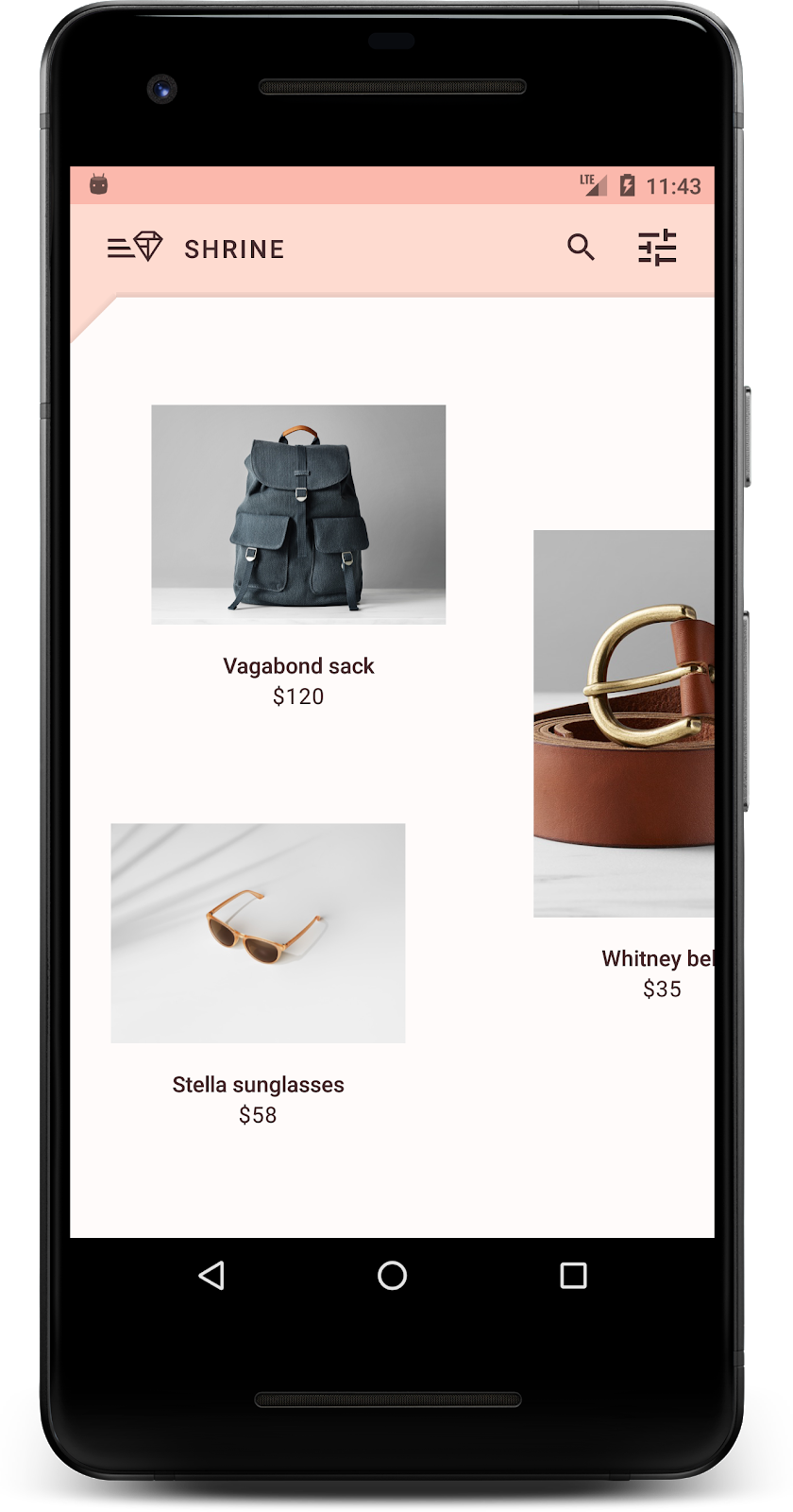 What You'll Build - Android Shrine App (840x1600), Png Download