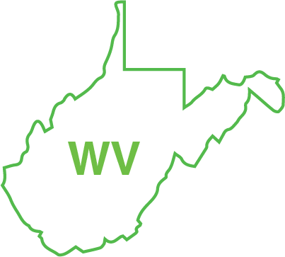 West Virginia Love Map Baseball T-shirt (403x363), Png Download