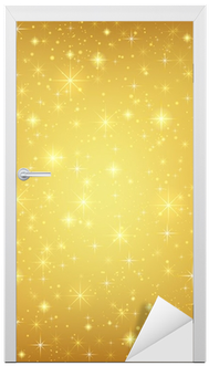 Abstract Golden Background With Sparkling Stars - Door (400x400), Png Download