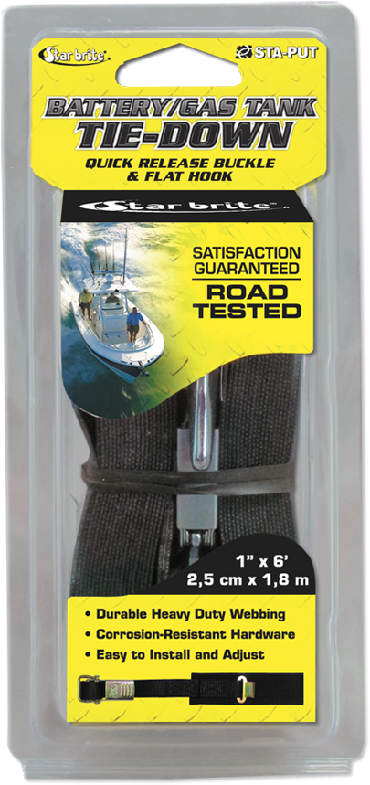 060005 - Star Brite Battery Box Tie Down, 1 1/2-inch X 42 Inch (423x900), Png Download