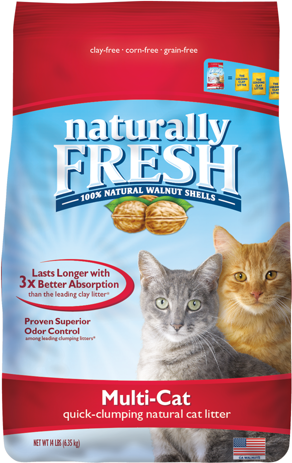 Multi-cat Cat Litter - Naturally Fresh Litter (692x1000), Png Download