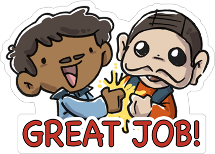 Great Job - Sticker (490x317), Png Download