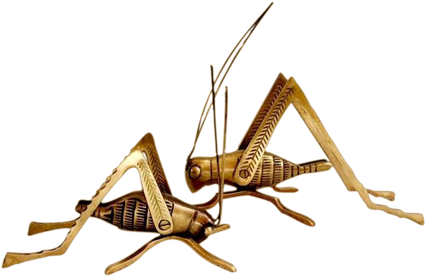 Aubrey Square Market Finds Brass Crickets - Grasshopper (640x470), Png Download