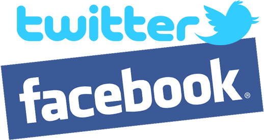 Facebook Twitter Linkedin Png Download - Facebook And Twitter Png (534x295), Png Download