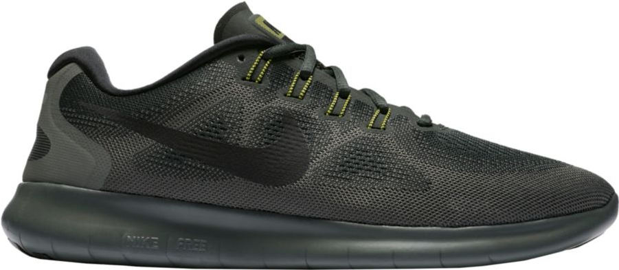 Nike Men's Free Rn 2017 Running Shoes - Mustat Nike Lenkkarit (901x775), Png Download