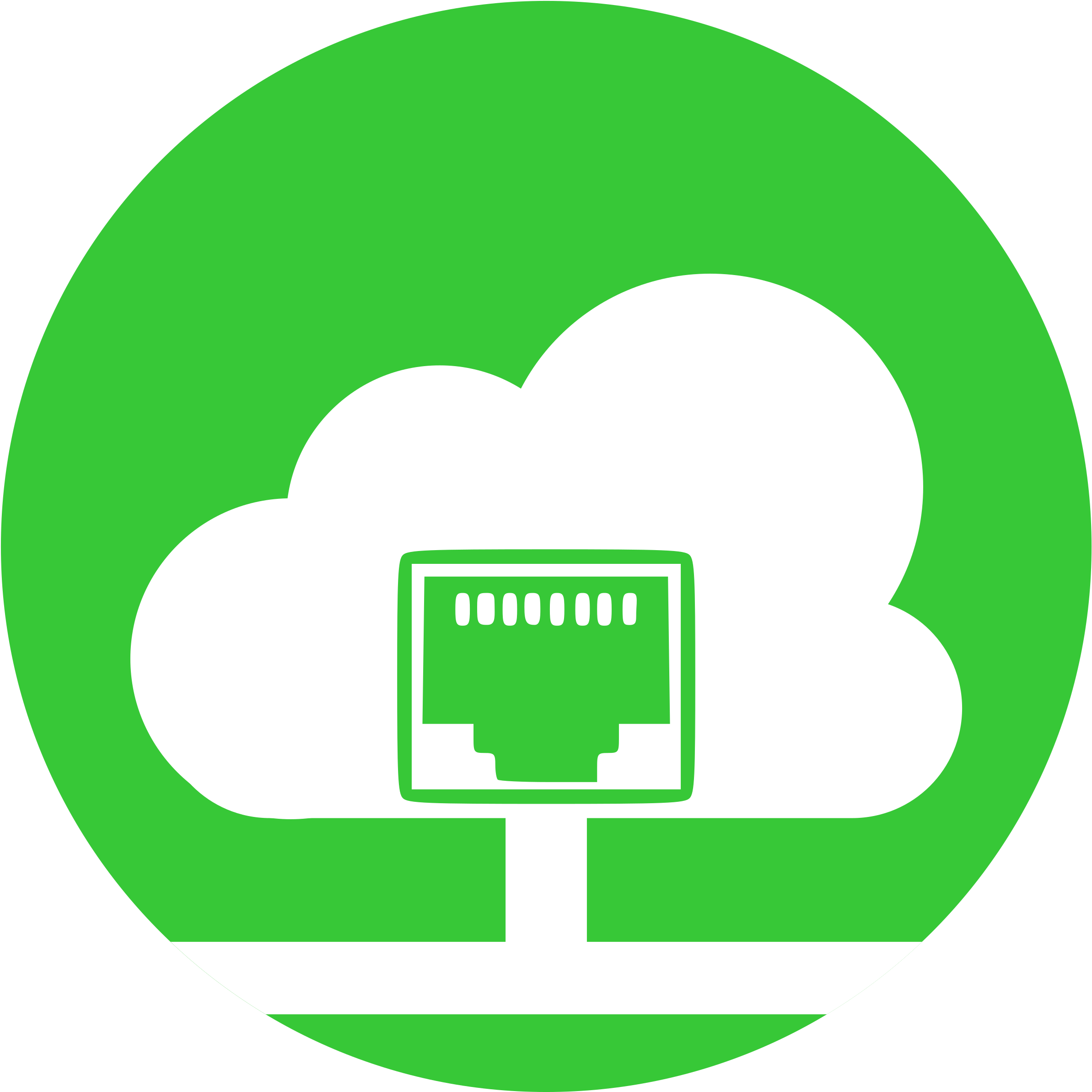 This Free Icons Png Design Of Ethernet Connected Cloud (2400x2400), Png Download