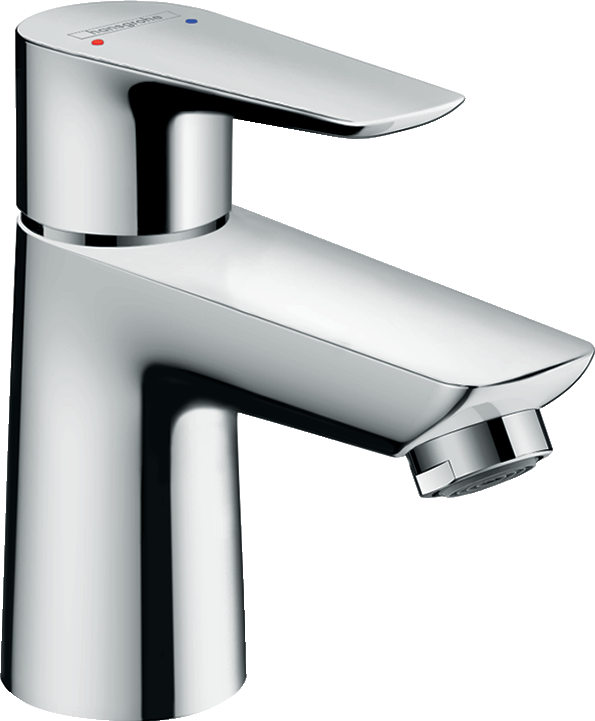 Single Lever Basin Mixer 80 Lowflow With Pop-up Waste - Hansgrohe Talis E 80 Chrome Basin Mixer 71700000 (595x721), Png Download