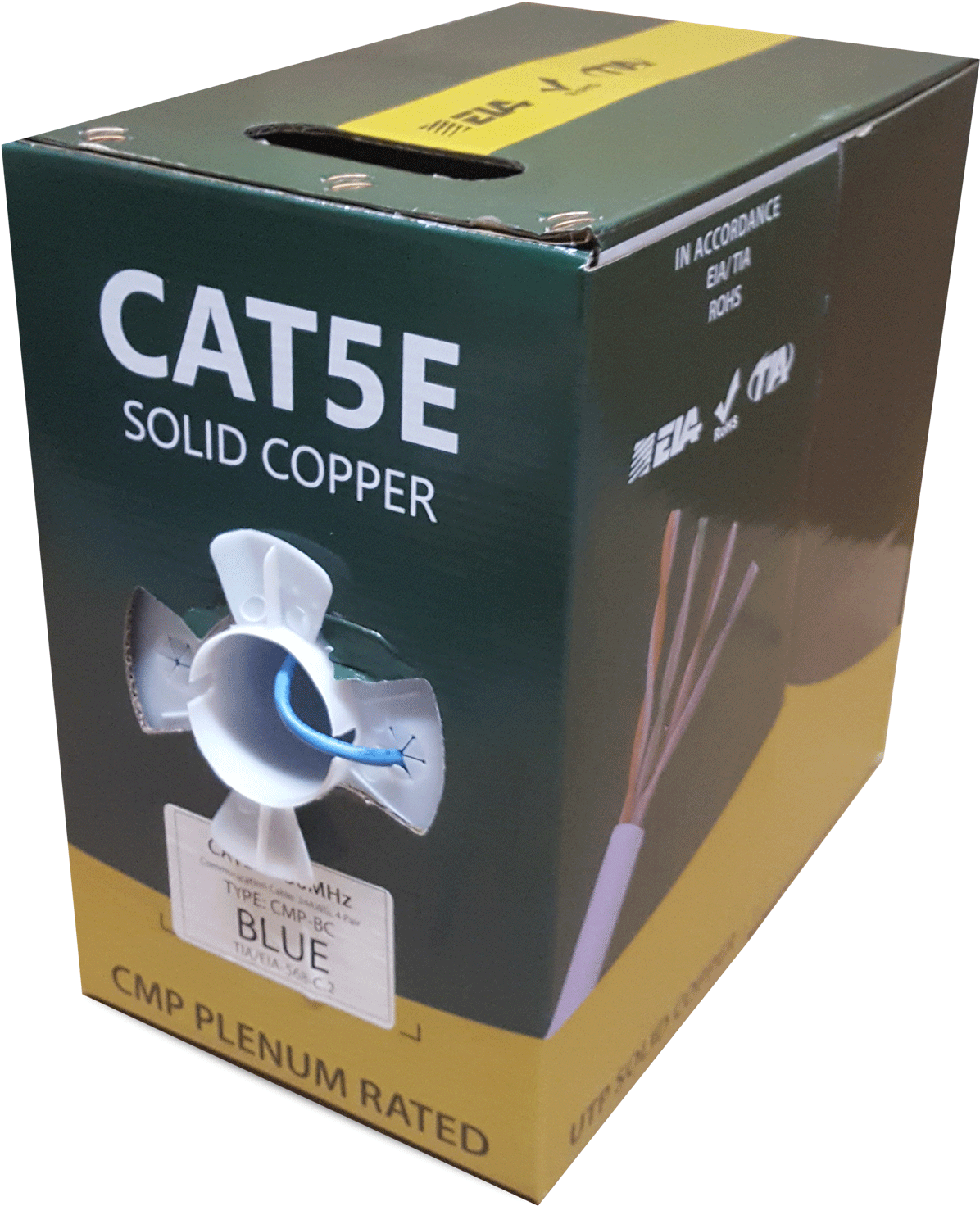 Cat5e Plenum Solid Copper Ethernet Cable (2036x1571), Png Download